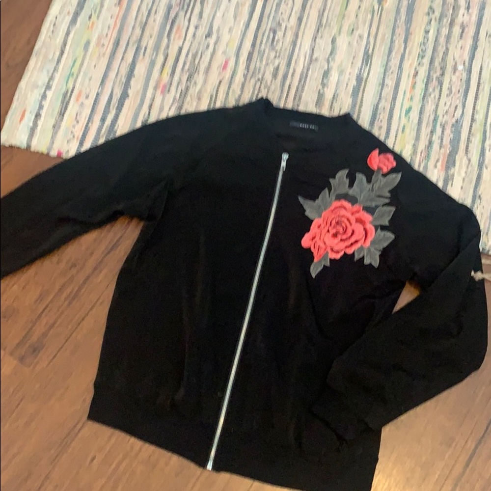 West Kei Embroidered Black Embroidered Jacket
